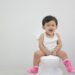 Toddler sitting on potty